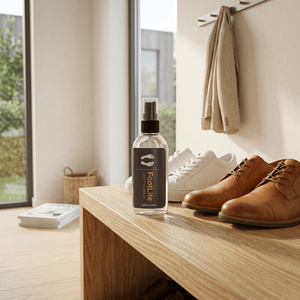 FootLife Spray i hallen hemma